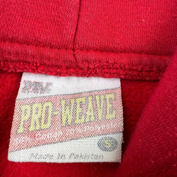 MV Sport Pro-Weave Oneonta State Vintage Hooded Sweatshirt SZ Small Red Dragons - Picture 5 of 7